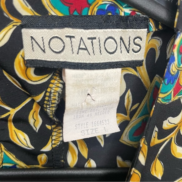Vintage Notations Gold Leaf Pattern Blouse - Picture 6 of 6